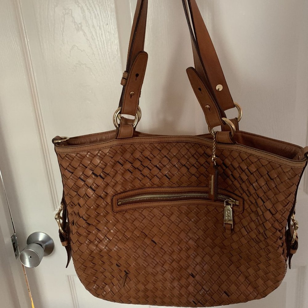 Cole Haan Genevieve Weave Large Triangle Tote